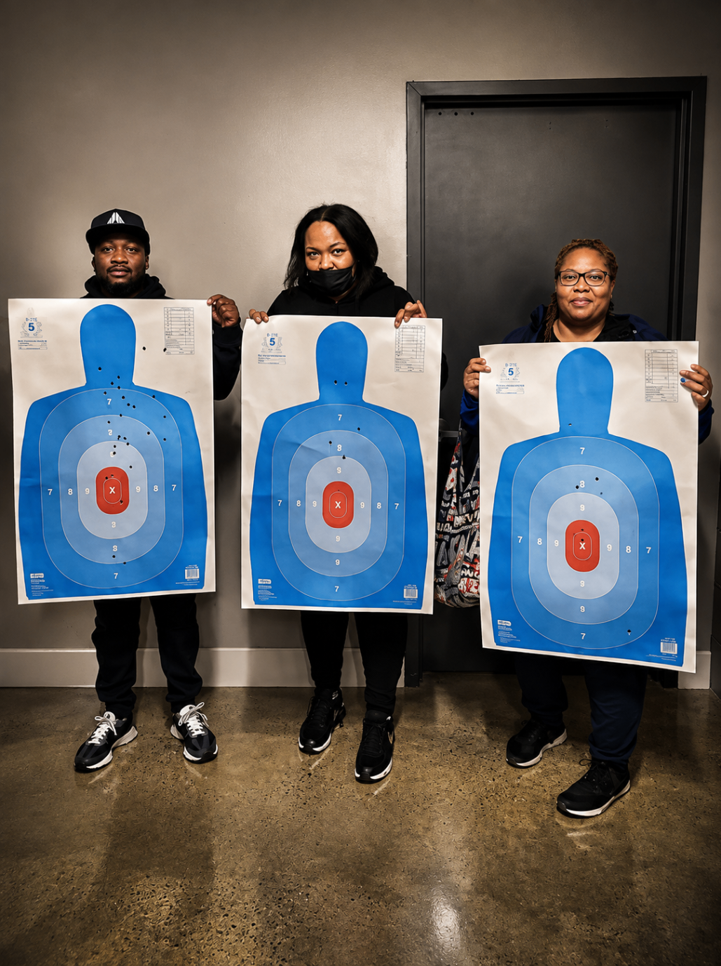 Students holding their completed qualification targets